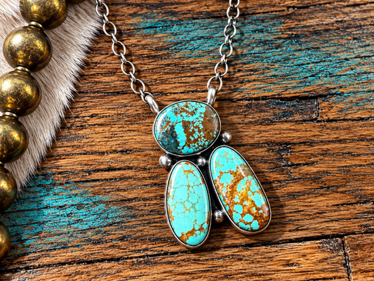 Native American: three stone necklace $400