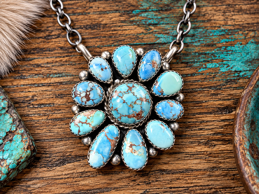 Native American: Golden Hills cluster necklace $660